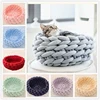 Cat House Cushion Soft Long Plush Warm Pet Mat Cute Kennel Cat Sleeping Basket Bed Round Fluffy Comfortable Touch Pet Products 1