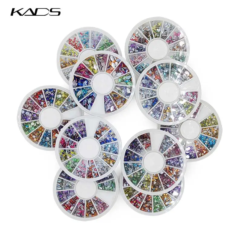  KADS 24 Patterns Nail Art Rhinestones Irregular Beads Manicure 3D Nail Art Decoration Beauty Access