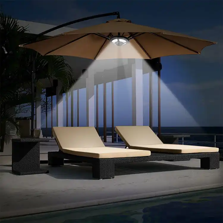 Hot Led Solar Umbrella Lights Outdoor Patio Umbrella Lamp For Camping Tent Vacation Support Usb Charging Vj Drop Aliexpress