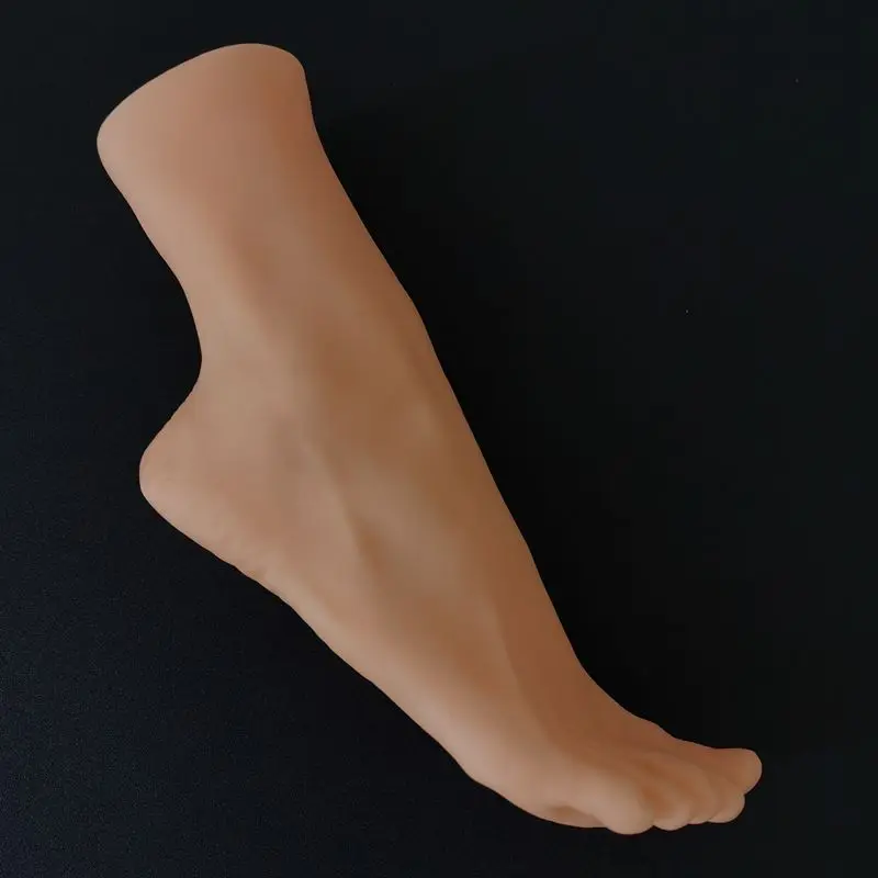 2pcs Pieds Silicone Modèle - Lifesize Silicone Femme Leg Pieds Mannequin - Femme Silicone Pied Pieds Modèle - Pour Les Bijoux D'affichage Sandal Shoe Affichage Sock