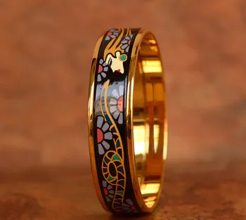 

Factory direct high temperature fired enamel color bracelet 15mm bracelet enamel color jewelry mermaid series