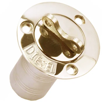 

1.5 Inch Marine Fuel Tank Silver Boat Deck Gas Fuel Filler with Key Cap Marine Rowing Boat Trucks Deck Gas Stainless Steel 316