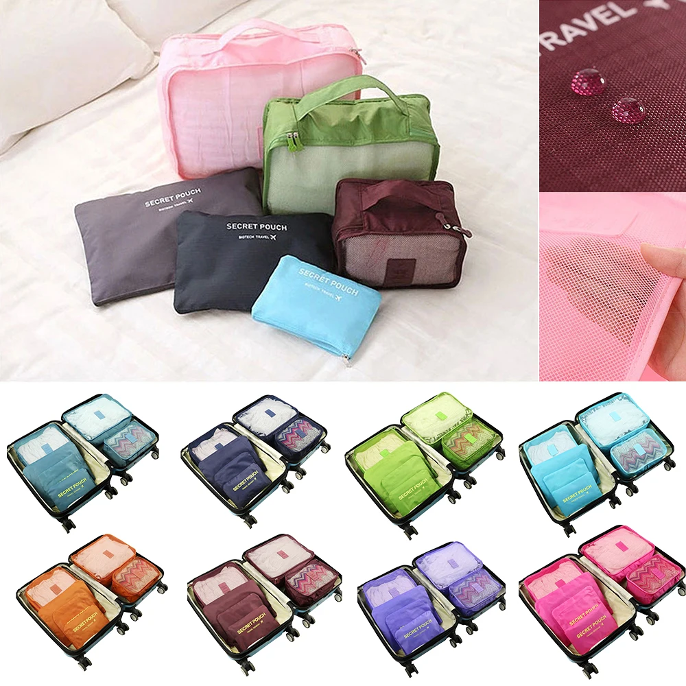 6 шт./компл. портативный водонепроницаемый чехол для хранения одежды аккуратный