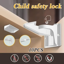 2021 Invisible Child Safety Locks No Drilling or Tools Cabinet Locks Child Safety Latches For Bedroom Kitchen @LS