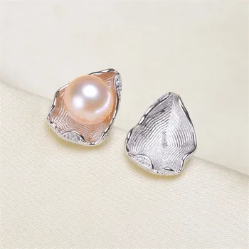 

Plated Silver Earrings Mountings Pearl Ear Wires Earrings Hook Findings Settings for DIY Stud Earrings Jewelry Making Findings