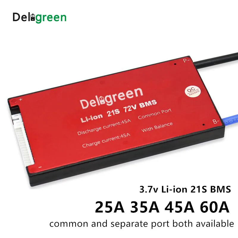 21S 20A 30A 40A 50A 60A 72V PCM/PCB/BMS общий порт для 3 7 V LiNCM батарейный блок 18650 литий-ионный