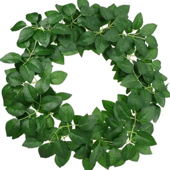 

100PCS Artificial Rose Leaves Centerpieces Addition for Wedding Bouquets Centerpieces Party Vine Garlands Wreath