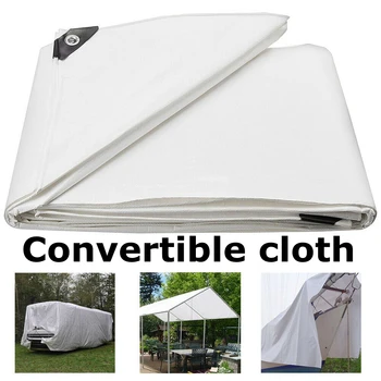 

UV Sunshade Cloth Summer Car Cover Anti Rectangle Umbrella White Tarpaulin Waterproof Cloth PE Tarpaulin Camping Patio Roof