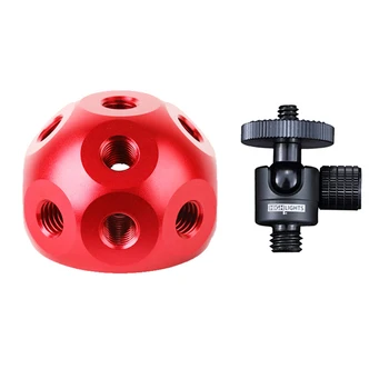

Photography Multifunctional DIY Magic Ball 3/8 Hole with 3/8 Screw Ballhead for Tripod Light Stand Bracket Connect Stick
