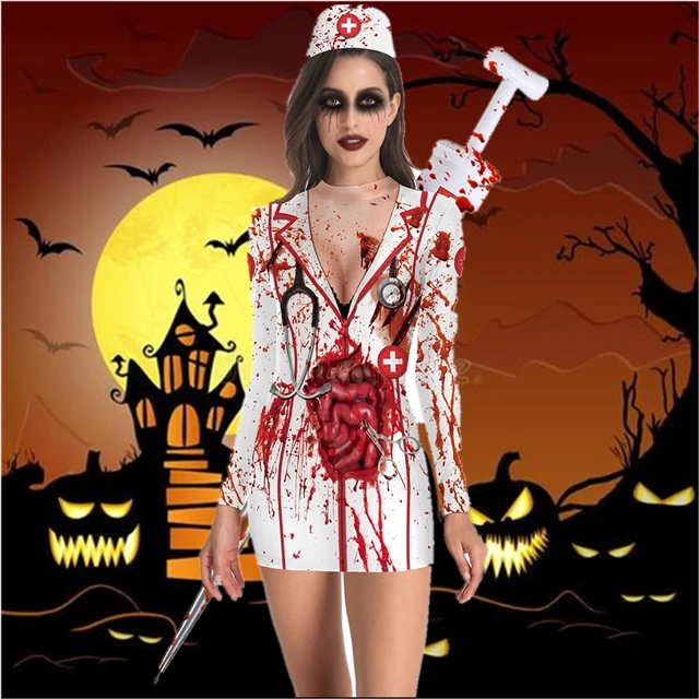 Halloween Ghost Bride Costume Women Witch Terror Bloody Bride Cosplay  Costume Halloween Carnival Party Costume - AliExpress