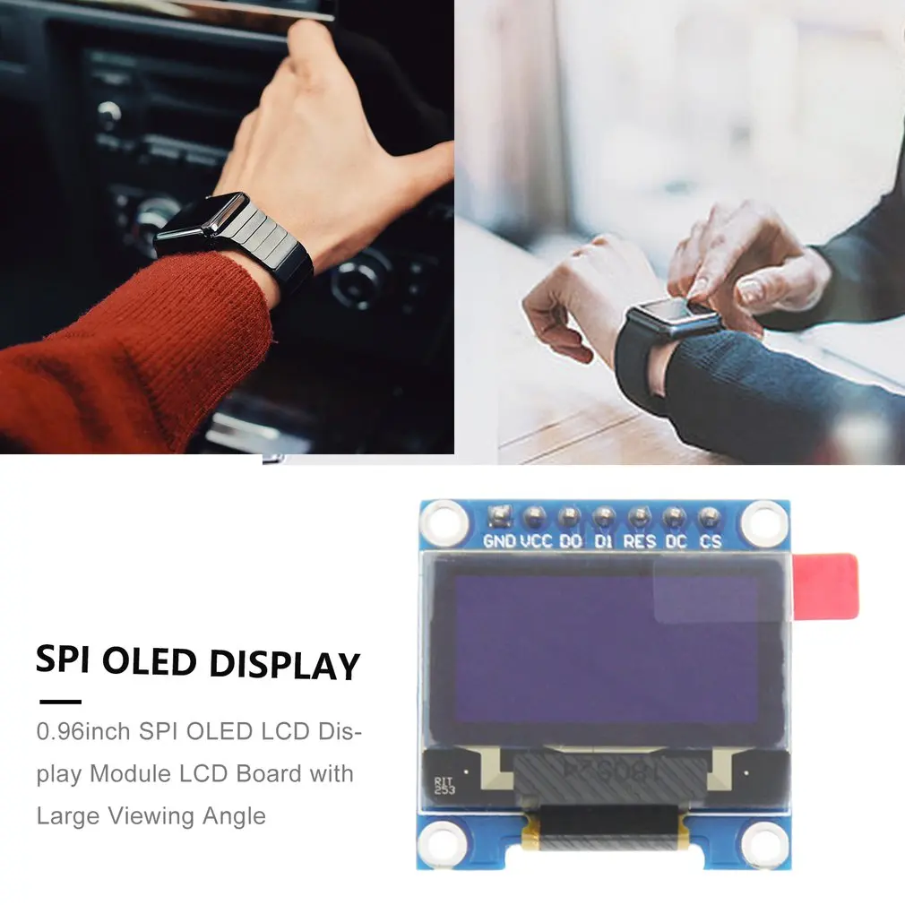 0,96 дюймов SPI OLED lcd Разрешение 128x64 0,96 дюймов цветной ЖК-дисплей модуль с большим углом обзора Драйвер IC SSD1306