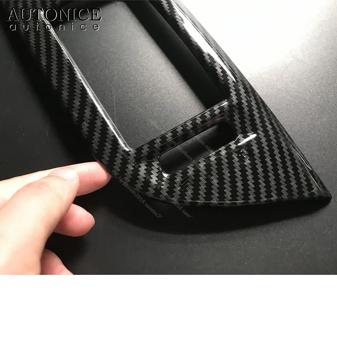 Подходит для Mitsubishi PAJERO 2007- 2 шт. углеродное волокно цветной Выход Кондиционер вентиляционное отверстие приборной панели Крышка