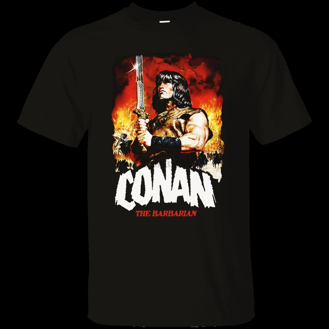 

Conan The Barbarian Destroyer Retro 1980 Movie Arnold Schwarzenegger T Casual Plus T-Shirts Style Tops Tee Size S-3Xl