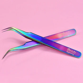 

Beauty BigBang Rainbow Nail Tweezer Manicure Nail Art Tool Repair Maintenance Eyelash Extension Accessory