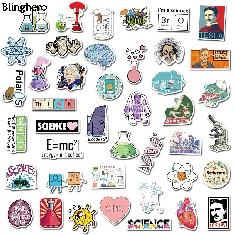 Blinghero химический Функция Стикеры s 50 шт./компл. Прохладный канцелярский карандаш-коробка Стикеры s ПВХ холодильник Чемодан Стикеры наклейка BH0465