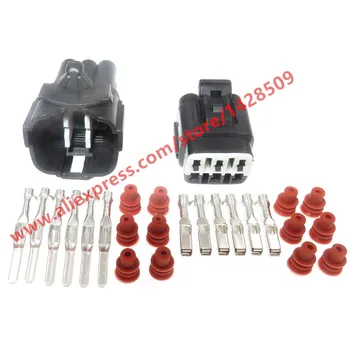 

5 Sets 6 Pin Auto Waterproof Electric Wiring Harness Cable Sealed Female Male Connector 6188-0209 6189-0368