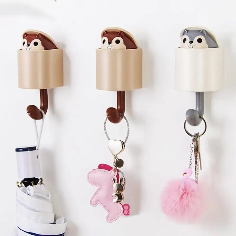 

Safe Hanging Cute Squirrel Shape Hook Outstretch Towel Porch Clothes And Hats Hook Wall Key Hook Bathroom Wall Keys Bags