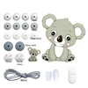 LOFCA Baby Silicone Teether For DIY Baby Teething Necklace Toys Making Personality Pacifier chain Food Grade Silicone Beads Set 6