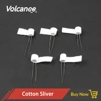 

Volcanee 100PCS Premade Ceramic Coil Cotton Sliver 1.0ohm 1.6ohm Oil-Absorbing for CBD Vape Cartridge Ceramic Heating Coils