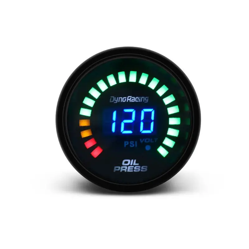 2'' 52mm Digital Analog LED Car Oil Pressure Gauge Meter 0-120 Psi with Sensor