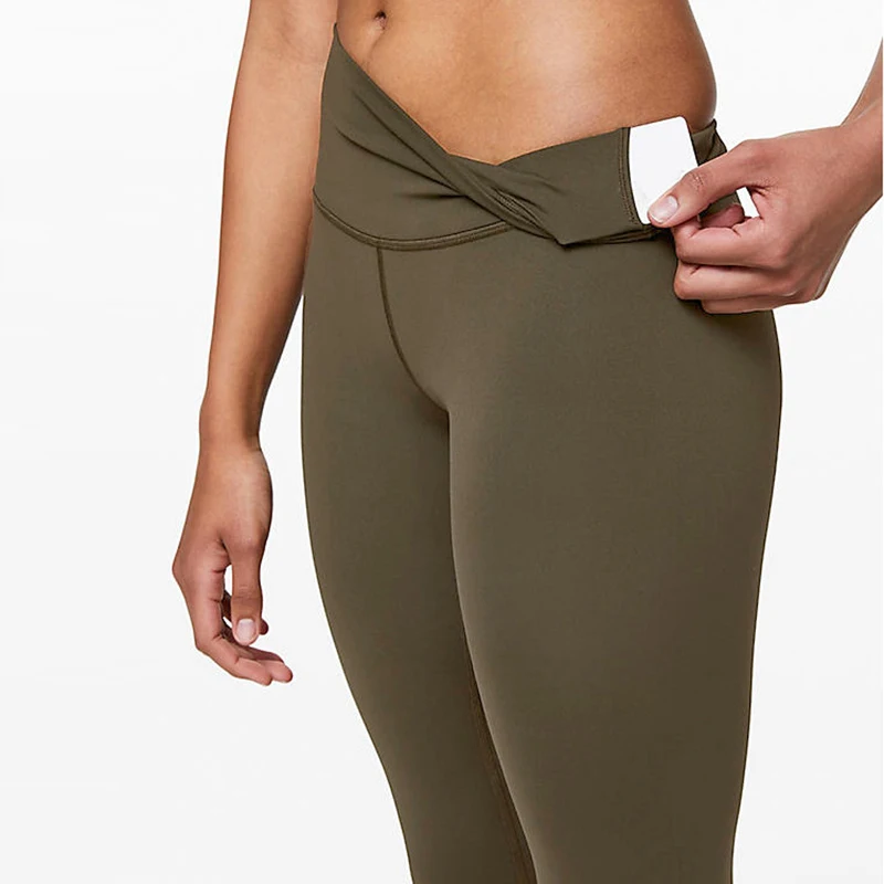 Seamless Yoga Leggings Athletic Fitness Leggings Women Stretchy High Waist Push Up Yoga Pants Gym Sports Tights Inner Pocket