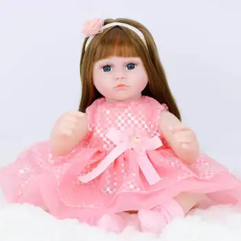 

42CM Baby Reborn Dolls Vinyl Toys For Girls Sleeping Accompany Doll Reborn Beautiful Lower Price Birthday Present