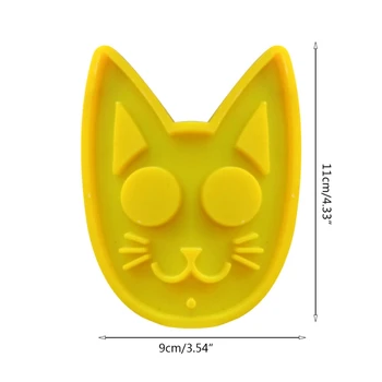 

DIY Crafts Crystal Epoxy Resin Mold Cat Key Chain Pendant Casting Silicone Mould 634D