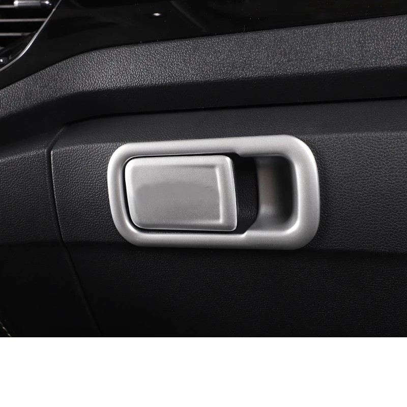 glove box trims Lsrtw2017 для Volkswagen Vw T-roc Автомобильная зубчатая панель, дверная чаша, переключатель фар, аксессуары для интерьера, хромированные - Название цвета: glove box trims