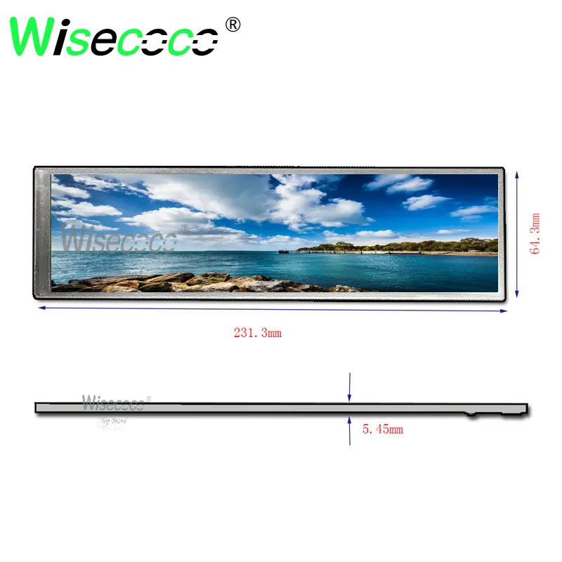 Raspberry pi Aida64 Display 8.8 Polegada 1920x480 Ips Tela Lcd Automotivo Micro Usb 60hz Placa de Motorista Painéis e LCDs p/ tablet - Imagem 5