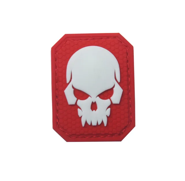 Morale Patches No Knife No Life SKULL PVC 3D Military Tactical Patch badge applique EMBLEM - Цвет: Kill Red 5 x 3.8cm