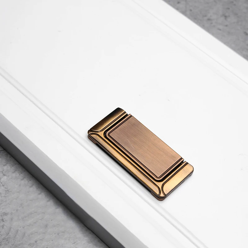 Zinc Alloy Modern Embed Knobs Kitchen Cabinet Pulls (8)