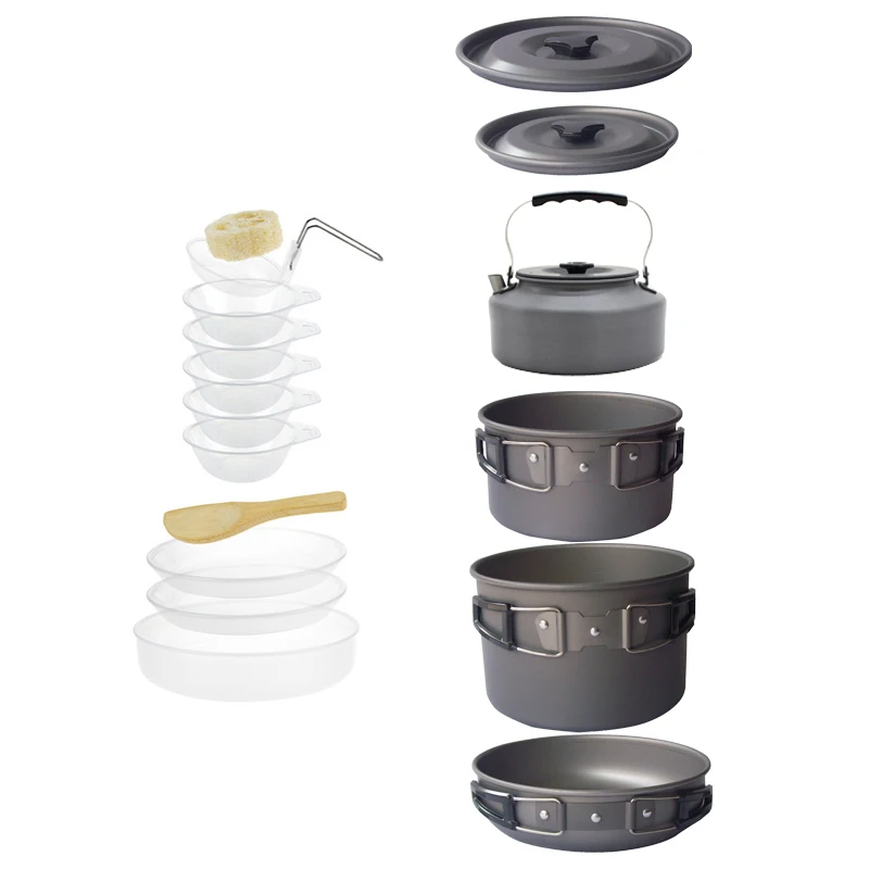 Набор кастрюль из алюминиевого сплава для 4 5 человек|outdoor cookware|cookware for campingcamping pot set