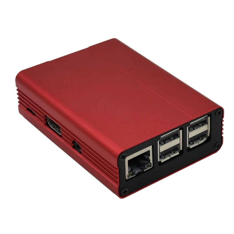 Abkt-алюминиевый сплав чехол для Raspberry Pi 3 B+ модель Raspberry Pi алюминиевый корпус - Цвет: Red