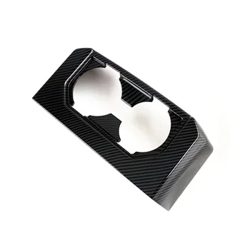 

Rear Car Water Cup Holder Cover Trim Parts Replacement Organizer Carbon Fiber