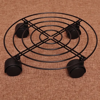 

Trolley Plant Stand Flowerpot Garden Plate W/ Brake Black Tool Gadget Props