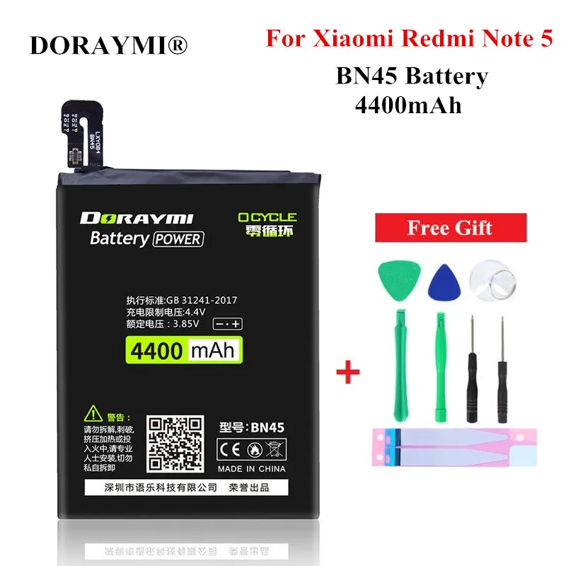 DORAYMI 4400mAh BN45 Battery For Xiaomi Redmi Note 5 Note5 Phone doraymi-4400mah-bn45-battery-for-xiaomi-redmi-note-5-note5-phone