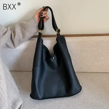

[BXX] PU Leather Crossbody Bags For Women 2020 Simple Fashion Shoulder Messenger Bag Female Travel High Capacity Handbags HL195
