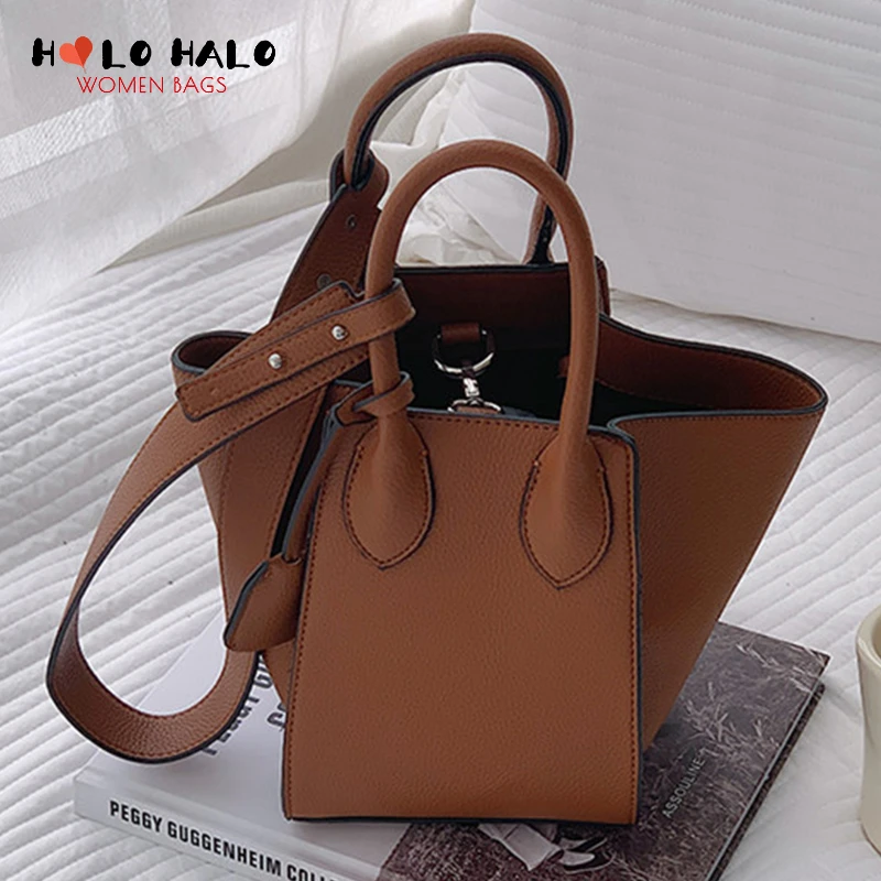 Niche Bolsos cruzados para mujer, mano casuales de cuero de Color sólido, bolsos de hombro de de cubo de alta capacidad|Bolsos de hombro| - AliExpress