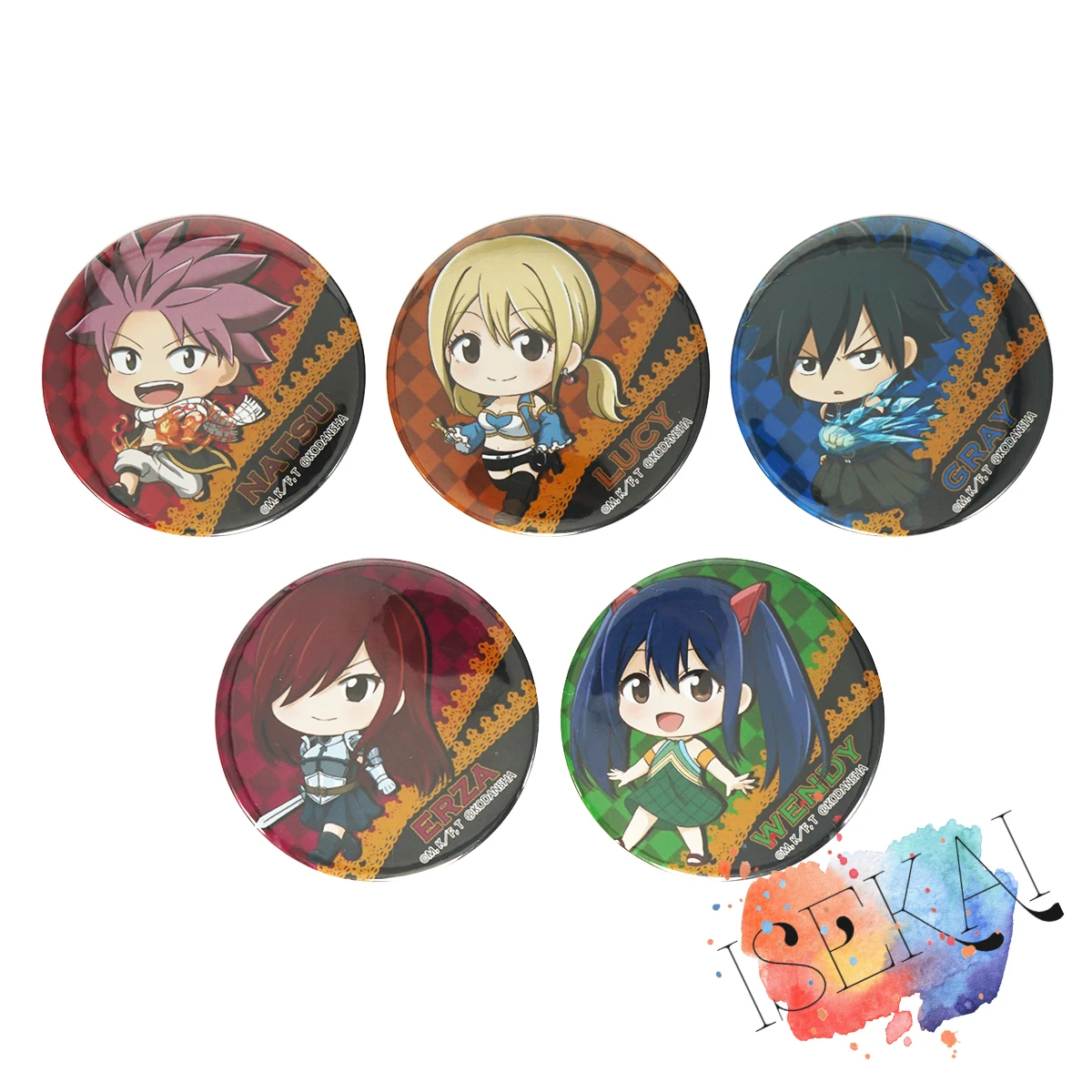 Fairy Tail Anime Badge Natsu Lucy Erza Gray Wendy Cute Metal Badge Brooch Pins Brooches Aliexpress