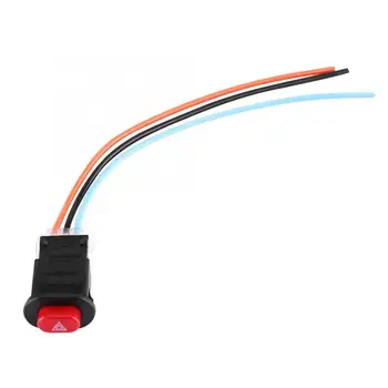 

10pcs Motorcycle LED Double Flash Turn Signal Flashing Warning Lamp Switch Button Plastic Metal Motorcycle Switches