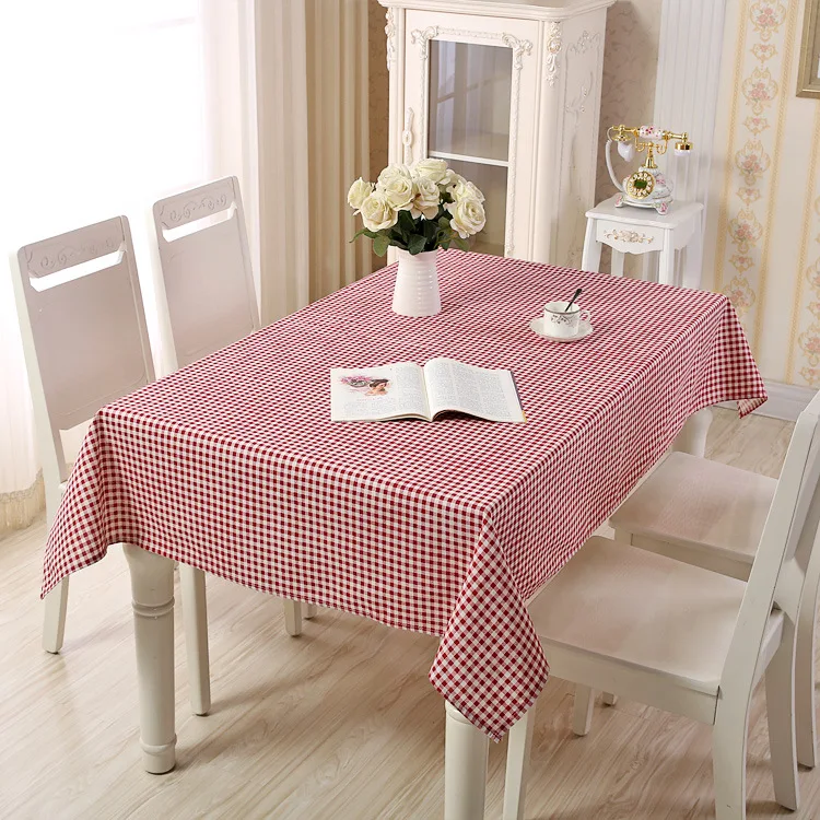 Lanke Modern Decorative Plaid Rectangle Tablecloth,Home Kitchen Decoration Dining Table Cover Tea TableCloth