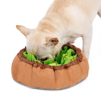 

Pet Felt Cloth Leak Food Anti Choking Bowl Mat Dogs Cats Snuffle Bowl Mat Costing Energy Slowing Feeding Intelligence Mat