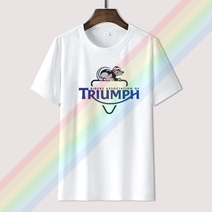 Футболки унисекс из 100% хлопка с принтом Triumph Moto Riders летние черные | Мужская одежда