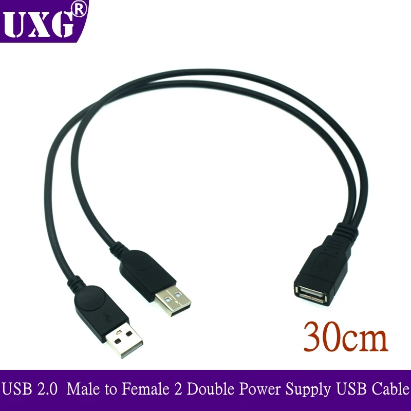 USB 2.0 A Male to Dual USB Female Y Splitter Hub Adapter - Charging Power Extension Cable, 30CM Description Image.This Product Can Be Found With The Tag Names Dual usb female power cable, Splitter 2 male female 1 usb 20, Usb splitter cable male 2 female adapter