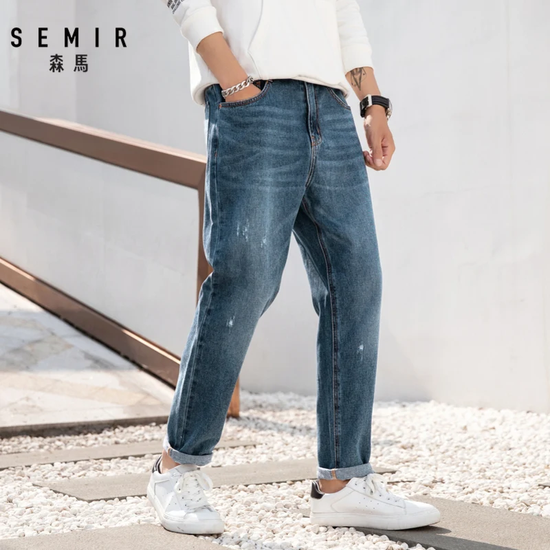 SEMIR джинсы мужские брендовые 2020 новые японские брюки Харлан свободные хлопковые