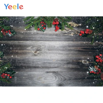 

Yeele Pine Fruits Christmas Backgrounds For Photography Winter Snow Gift Baby Newborn Portrait Photo Backdrop Photocall