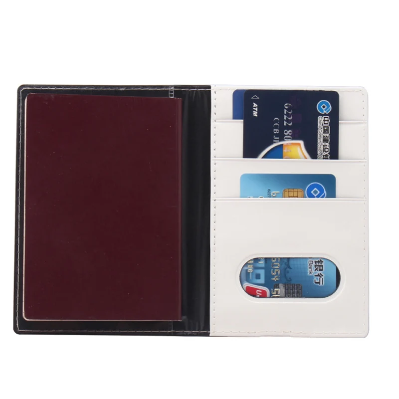 Fashion Travel Passport Holder Women Beautiful Flower Printing Credit Card Holder Cute Cartoon PU Leather Passport Cover PC0065 (3)