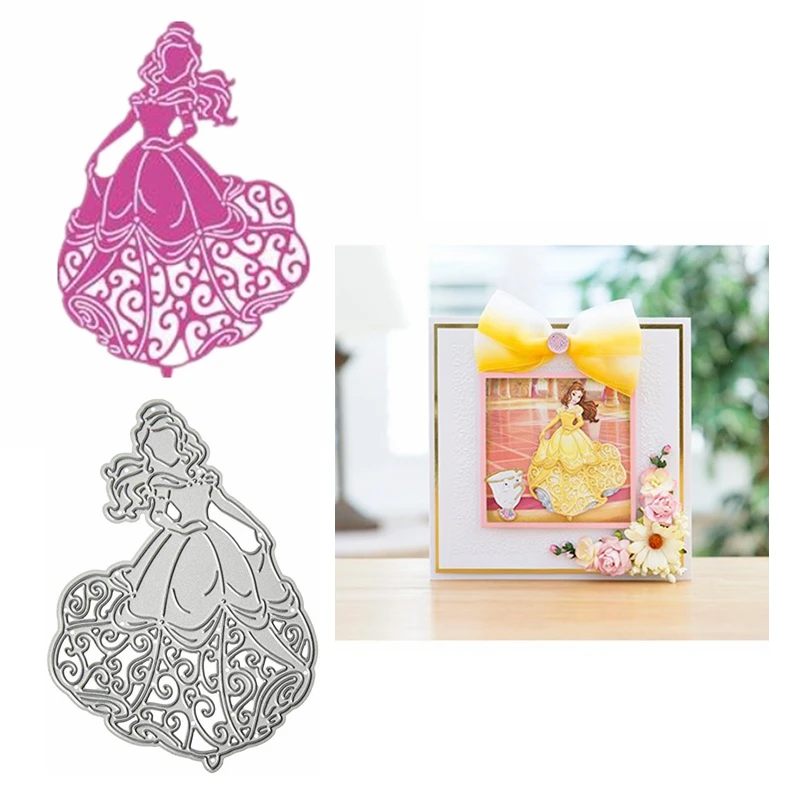 

Metal Cutting Dies Dancing Blonded Princess Die Cuts For Card Making DIY Scrapbooking Decoration New 2019 Embossed Crafts Cards
