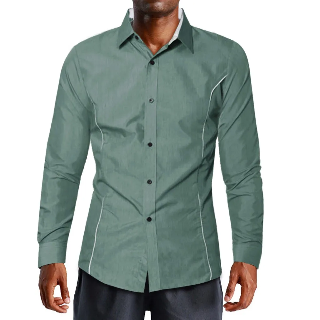 New Fashion Men Shirts Luxury Long 