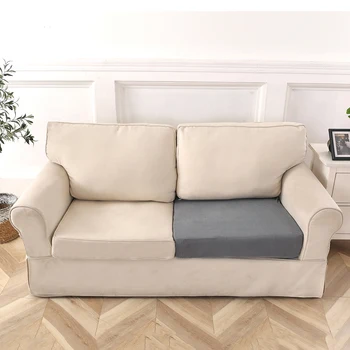 

Solid Color Sofa Cushion Cover Elastic Protector Sofa Cover Washable Couch Cover Slipcover Protector for 1/2/3/4 Seater